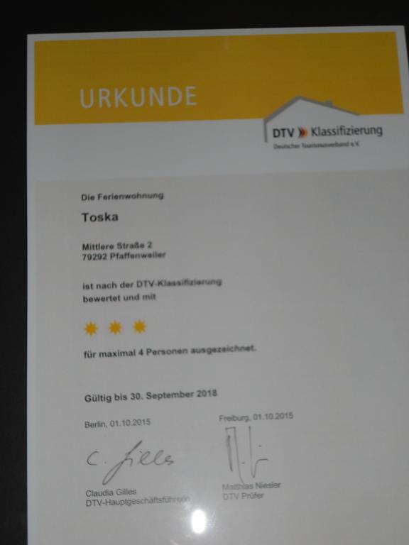 Ferienwohnung Toska Pfaffenweiler Exterior photo